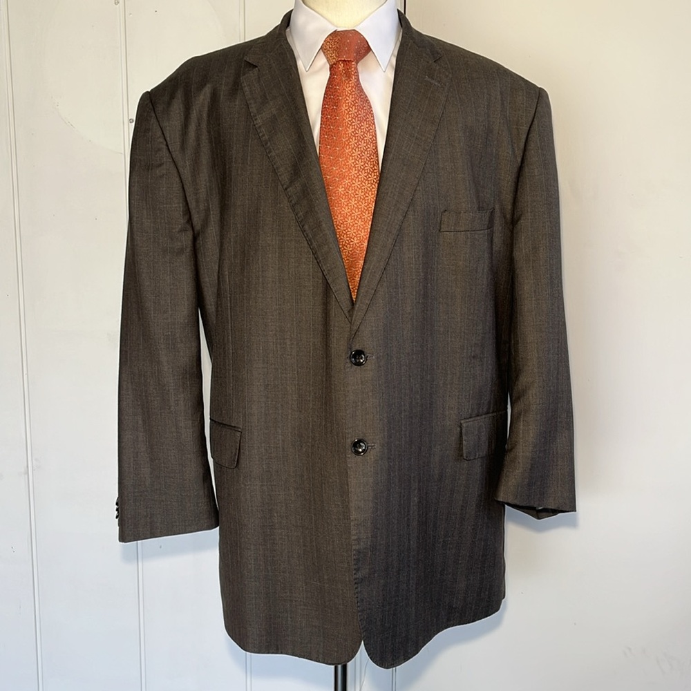 -Statement Confidence Italian Super 150's Wool-Like Silk Handmade Rich Brown 52
